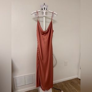 Zara satin midi dress